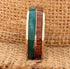 Men's 8mm Tungsten Cupid Arrow Green Malachite & Koa Wood Inlay Wedding Band