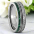 Men's 8mm Titanium Guitar String Malachite & Meteorite Comfort-Fit Wedding Band