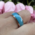 Men 8mm Tungsten Turquoise Domed Polished Carbon Fiber Comfort-Fit Wedding Band