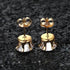 6Pairs 14K Gold Plated Cubic Zirconia 3/4/5/6/7/8mm Stud Earrings For Men Women