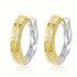 Retro Tang Grass Grain Sense Texture Gold Silver High-End Men Women Hoop Earring