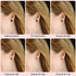 6Pairs 316L Surgical Steel Black Flat Round 3/4/5/6/7/8mm Men Women Stud Earring