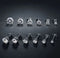 6Pair Surgical Steel Cubic Zircon 3/4/5/6/7/8mm Solitaire Men Women Stud Earring