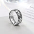Men 8mm Titanium Motorcycle Tire Tread Pattern & Anodized Inlays Non-Fading Band