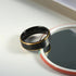Men's 8mm Tungsten Comfort-Fit Black & 18K Gold Trim Engagement Wedding Band