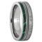 Guitar String Malachite & Meteorite Comfort-Fit 8mm Titanium Wedding Band