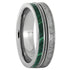 Guitar String Malachite & Meteorite Comfort-Fit 8mm Titanium Wedding Band