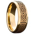 Gold Black Celtic Knot Engraved Engagement 8mm Titanium Wedding Band