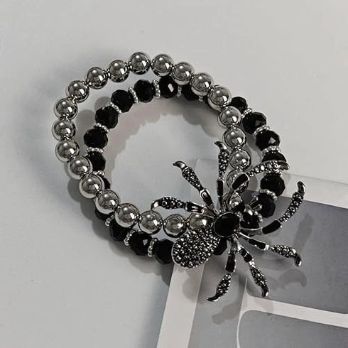 Punk Gothic Layered Tassel Hallow Spider Women Halloween Bracelet