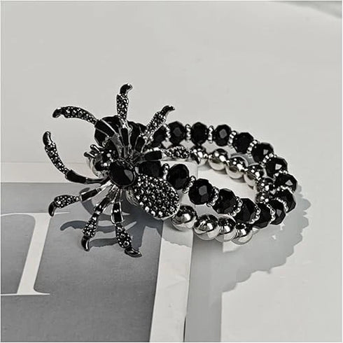 Punk Gothic Layered Tassel Hallow Spider Women Halloween Bracelet