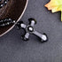 Good Luck Amulet Obsidian Cross Beaded Pendant Necklace