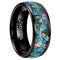 Celestial Galaxy & Meteorite Inspired Comfort-Fit 8mm Black Titanium Wedding Band