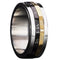 Roman Numeral Tri-Color Rotatable Polished Cool 8mm Titanium Wedding Band