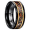 Dinosaur Bone & Meteorite Hammered Comfort-Fit 8mm Tungsten Wedding Band