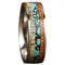 Deer Antler Crushed Turquoise Comfort-Fit 8mm Titanium Wedding Band