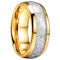 Meteorite Inlay Comfort-Fit Polished 8mm Titanium Engagement Wedding Band