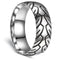 Motorcycle Tire Tread Pattern & Anodized Inlays 8mm Titanium Non-Fading Band