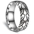 Motorcycle Tire Tread Pattern & Anodized Inlays 8mm Titanium Non-Fading Band